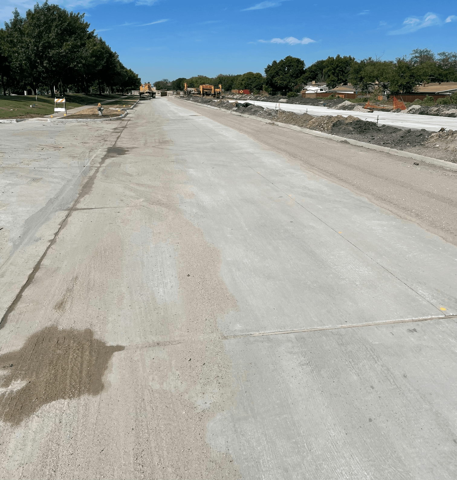roadway construction on Skyline