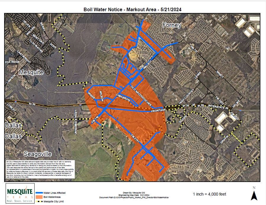 Boil Water Notice for water customers in Markout area May 2024