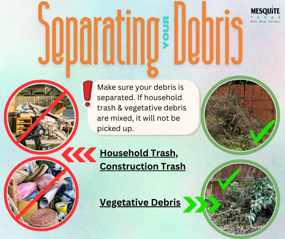 Separating Debris graphic with images