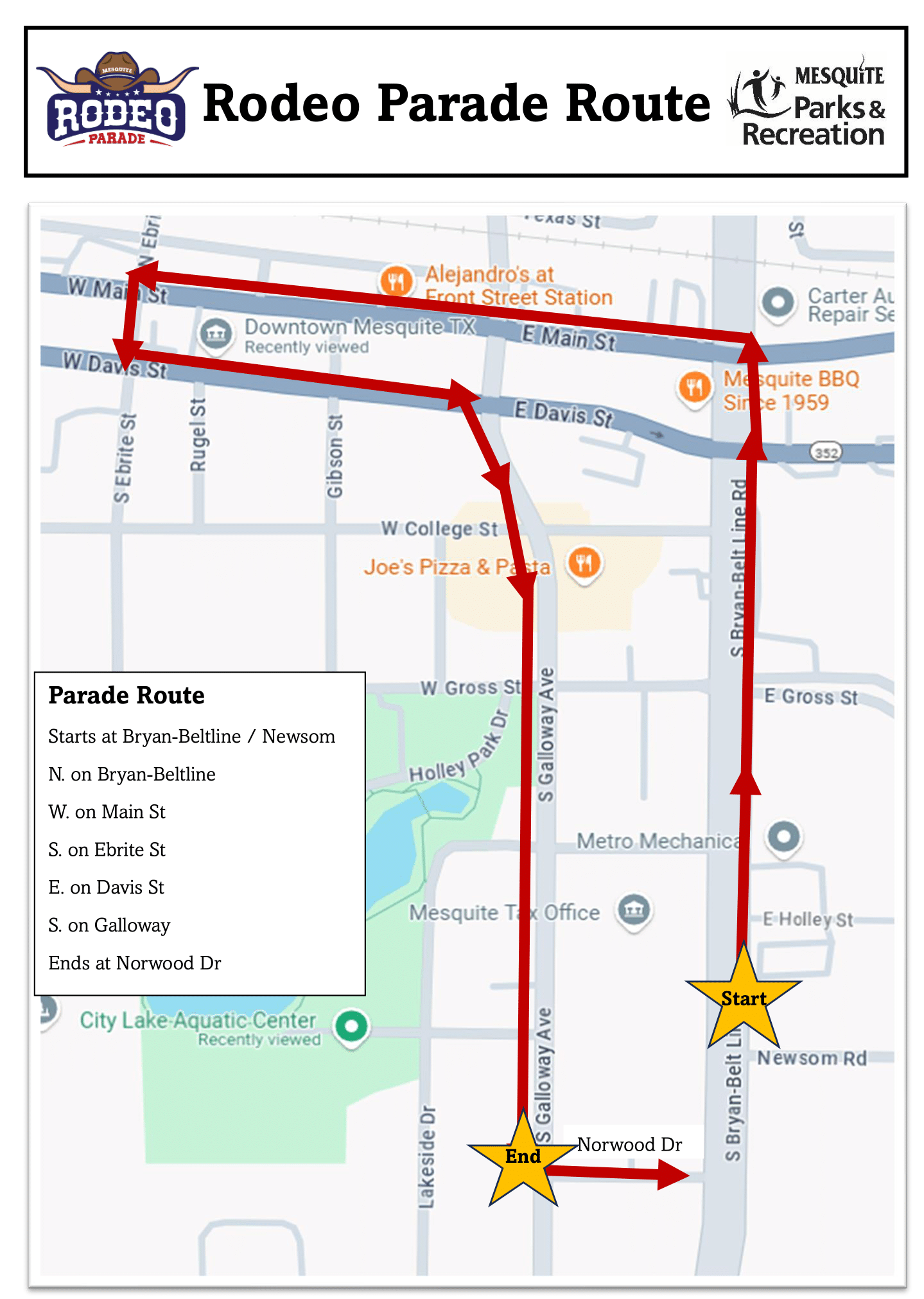 Updated Rodeo Parade Route 2025